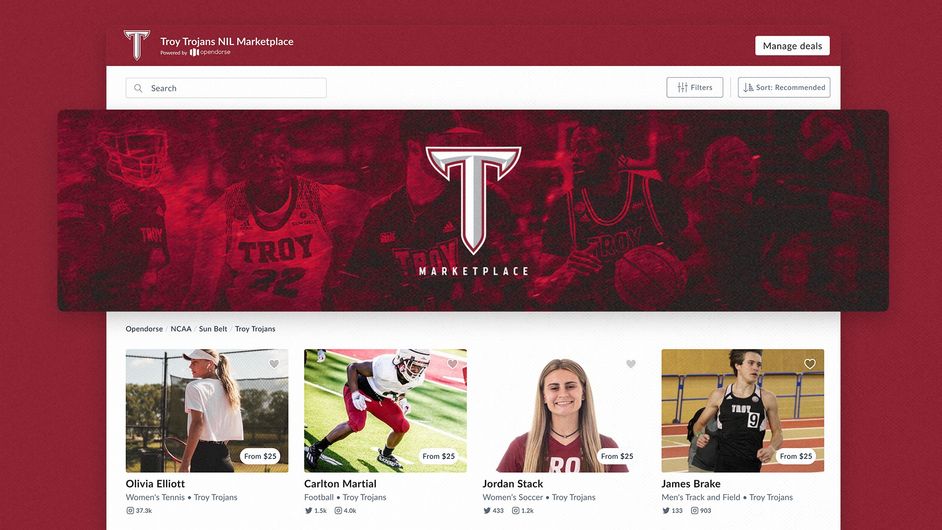 Troy Athletics Launches NIL Marketplace with Opendorse